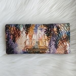 ❤️BRAHMIN WOODLAND MELBOURNE Bifold Slim Wallet GENUINE LEATHER❤️